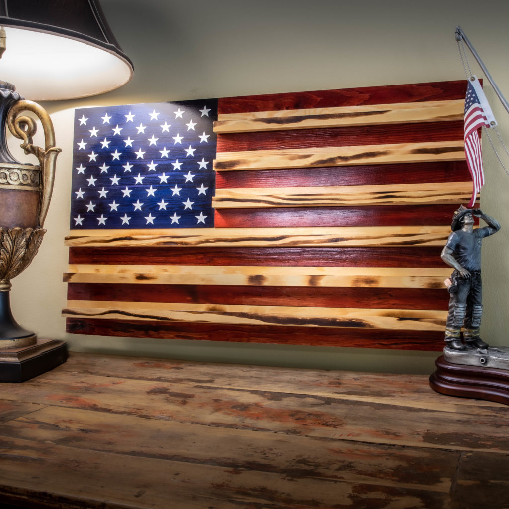 american flag challenge coin display